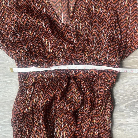 ba&sh Wanda Metallic Herringbone Print Maxi Dress - Picture 15 of 16